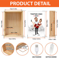 Together Since Couple Love - Personalized Photo Frame Light Box