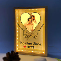 Together Since Couples Anniversary Holding Hands - Personalized Photo Frame Light Box