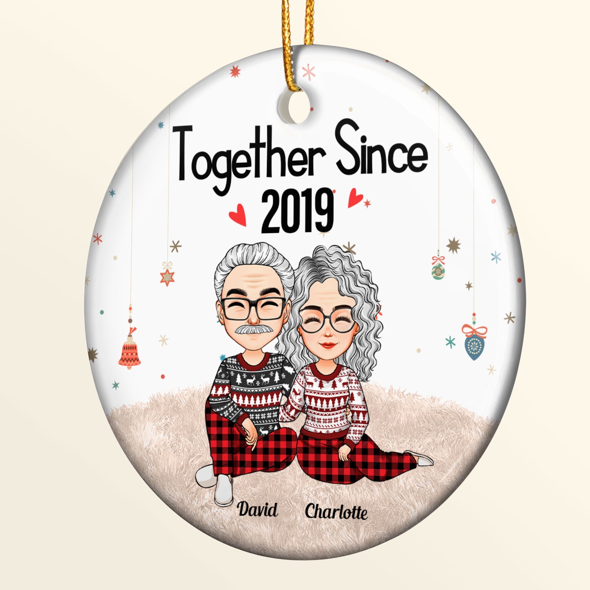 Together Since New Version - Personalized Ceramic Ornament