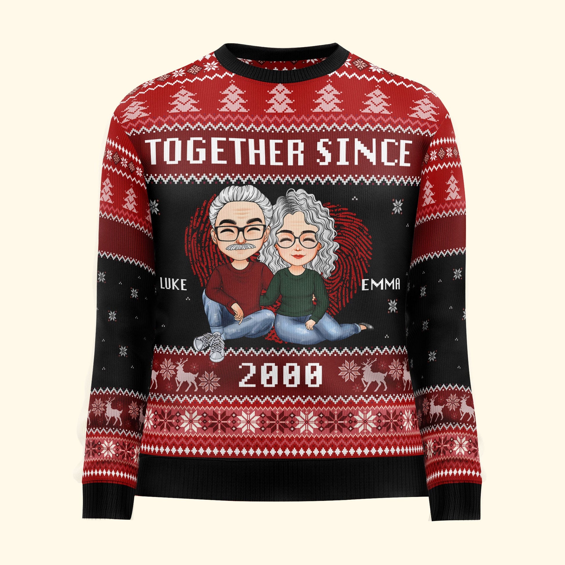 Together Since New Version - Personalized Ugly Sweater