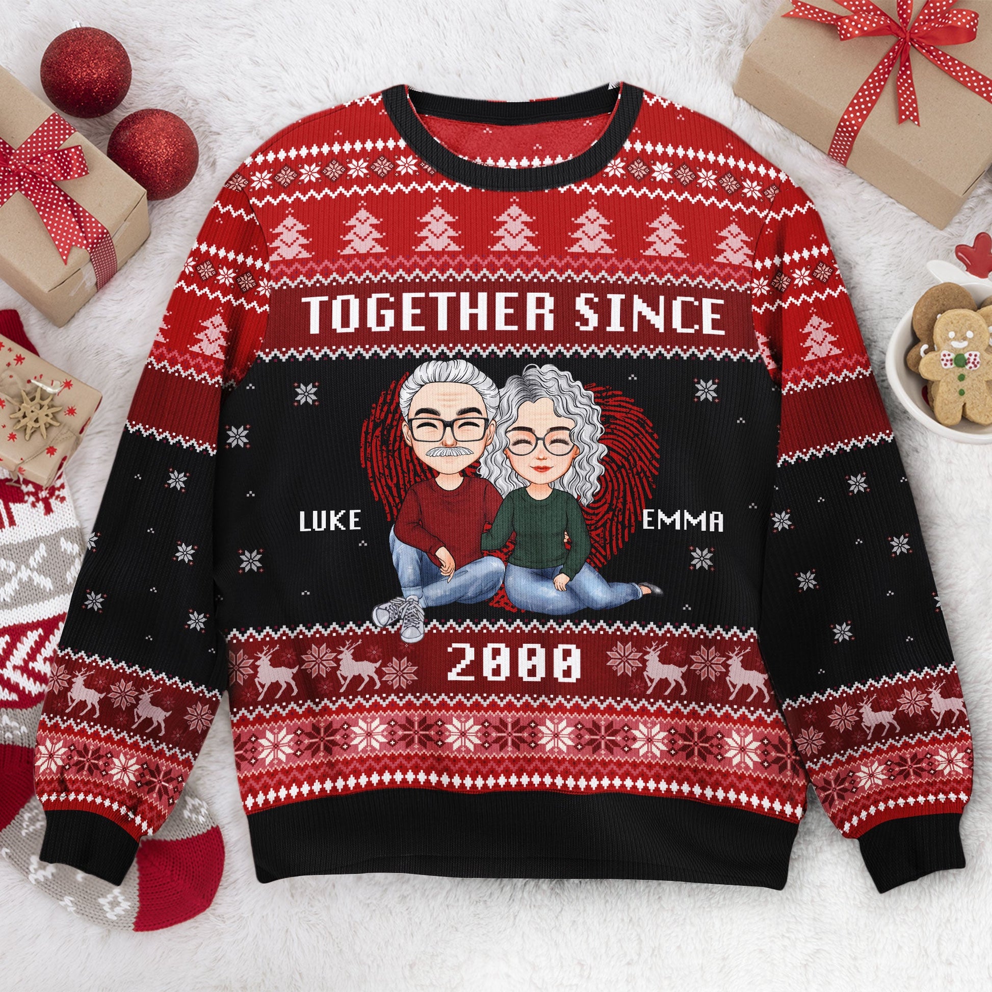 Together Since New Version - Personalized Ugly Sweater