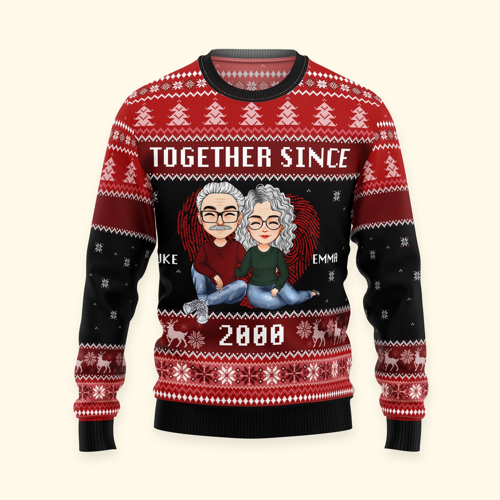 Together Since New Version - Personalized Ugly Sweater