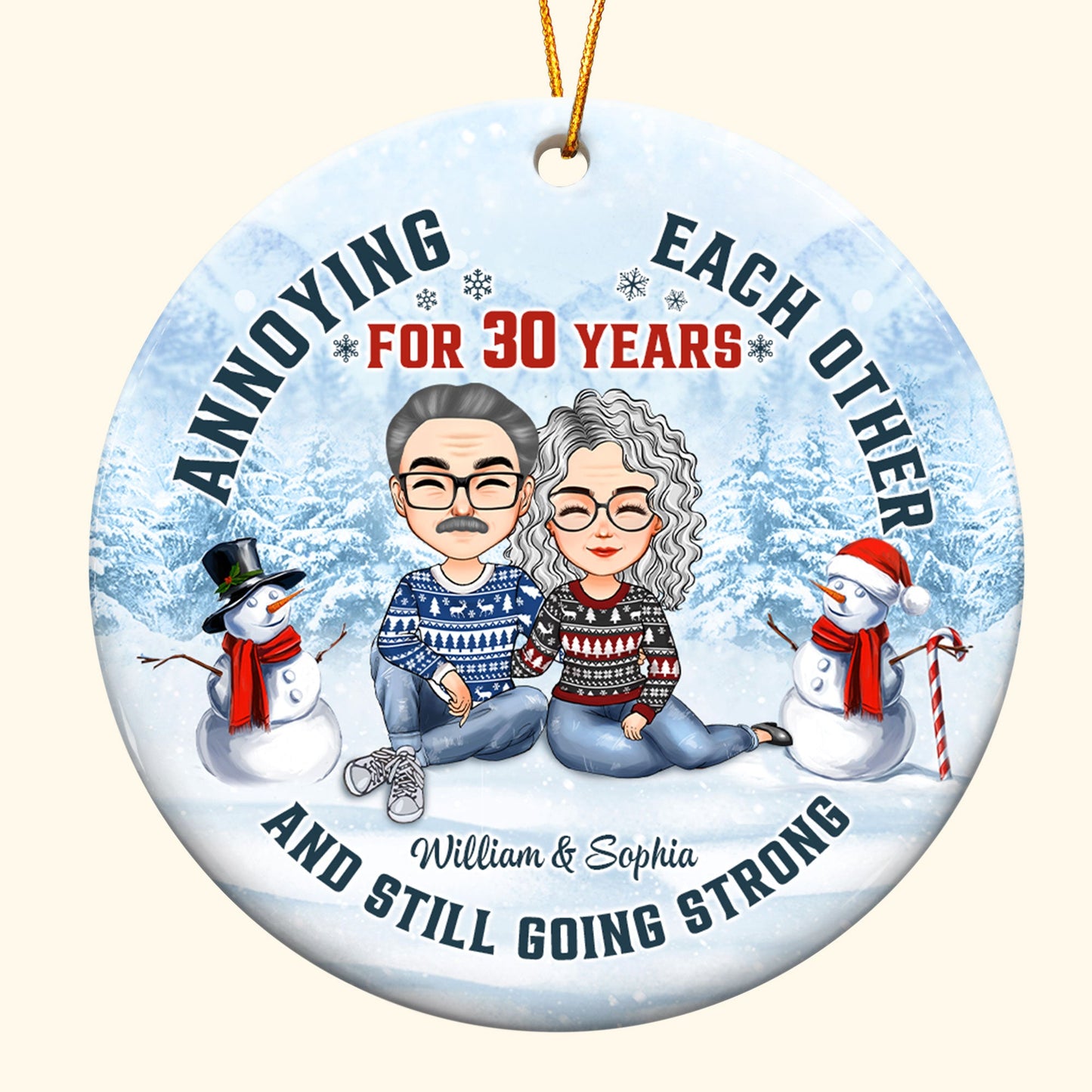 Together Since - Personalized Ceramic Ornament