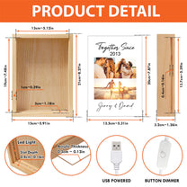 Together Since - Personalized Photo Frame Light Box