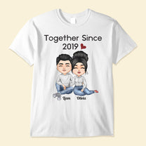 Together Since - Personalized Shirt - Anniversary, Valentine's Day Gift For Spouse, Husband, Wife, Lovers, Girlfriend, Boyfriend