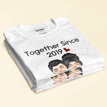 Together Since - Personalized Shirt - Anniversary, Valentine's Day Gift For Spouse, Husband, Wife, Lovers, Girlfriend, Boyfriend