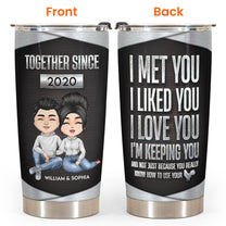 Together Since - Personalized Tumbler Cup - Anniversary, Loving Gift For Couple, Wife, Husband, Life Partner