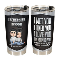 Together Since - Personalized Tumbler Cup - Anniversary, Loving Gift For Couple, Wife, Husband, Life Partner