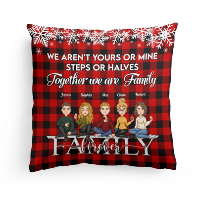 Together We Are Family - Personalized Pillow (Insert Included) - Christmas, Loving, Home Decor Gift For Step Family, Dad, Mom, Brothers, Sisters
