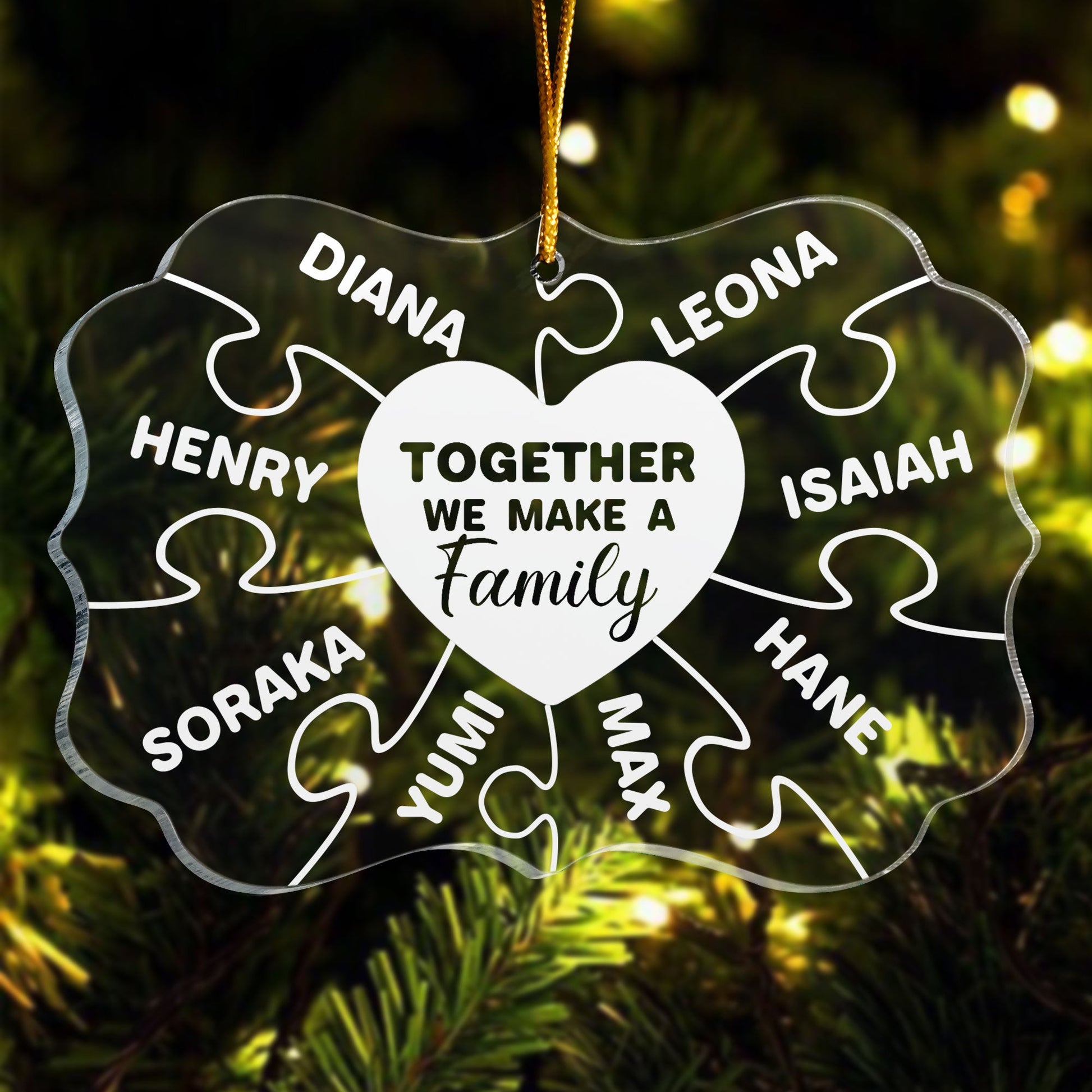 Lovers Together Personalized Christmas Ornament