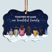 Together We Make One Beautiful Family - Personalized Aluminum/Wooden Ornament