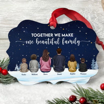 Together We Make One Beautiful Family - Personalized Aluminum/Wooden Ornament