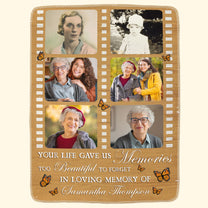 Too Beautiful To Forget - Personalized Photo Blanket