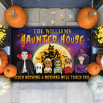Touch Nothing And Nothing Will Touch You - Personalized Doormat - Funny Halloween Gift For Family, Dad, Mom, Grandma, Grandpa, Kids, Home Warming Gift, Halloween Decor