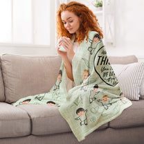 Touch This Heart You Will Feel Our Love - Personalized Photo Blanket