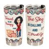Travel Is My Therapy - Personalized Tumbler Cup