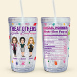 Treat Others With Kindness - Personalized Acrylic Tumbler With Straw