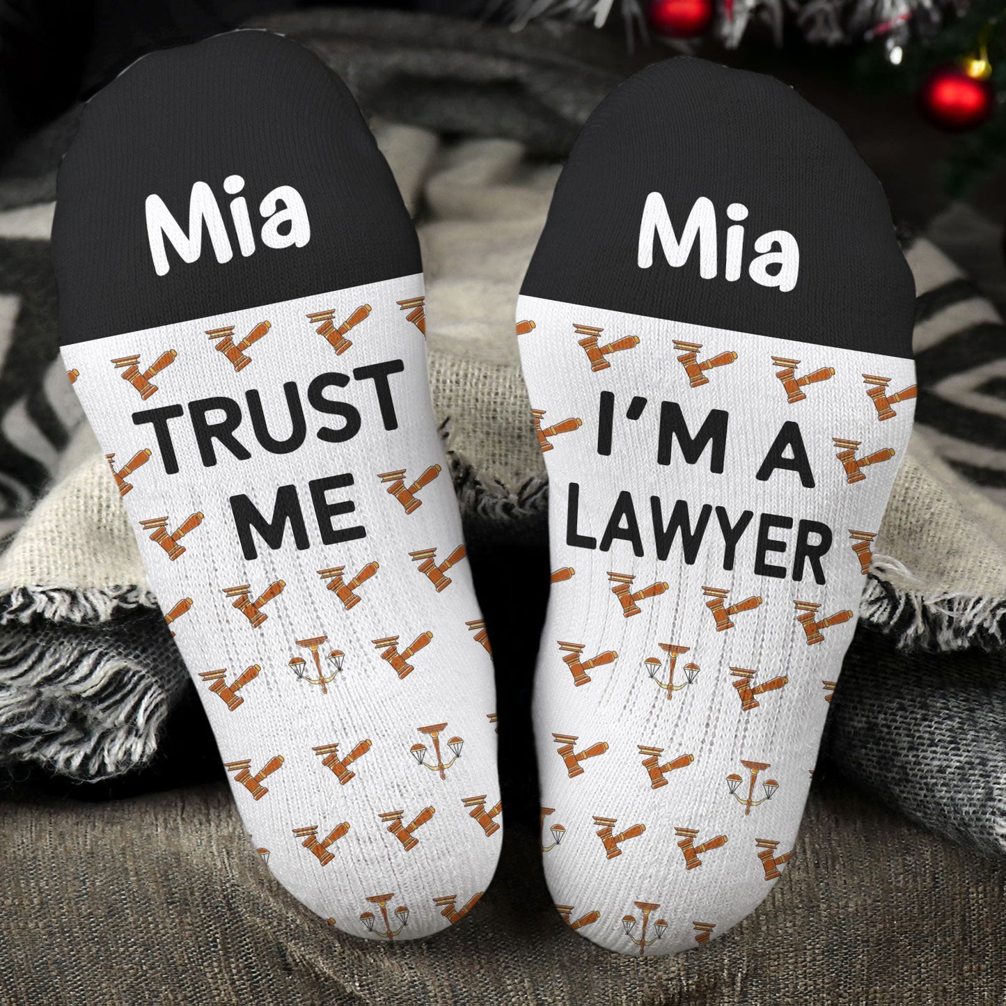 Trust Me I'm A Lawyer - Personalized Photo Crew Socks
