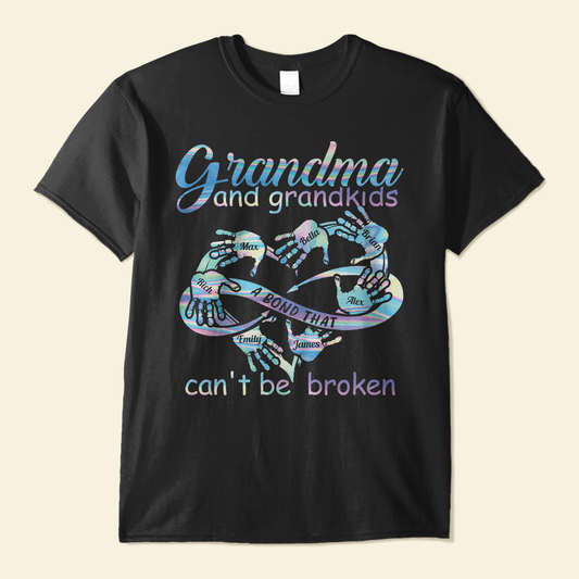 Unbreakable Bond Between Grandma & Grandkids - Personalized Shirt - Birthday, Loving Gift For Grandma, Mimi, Nana