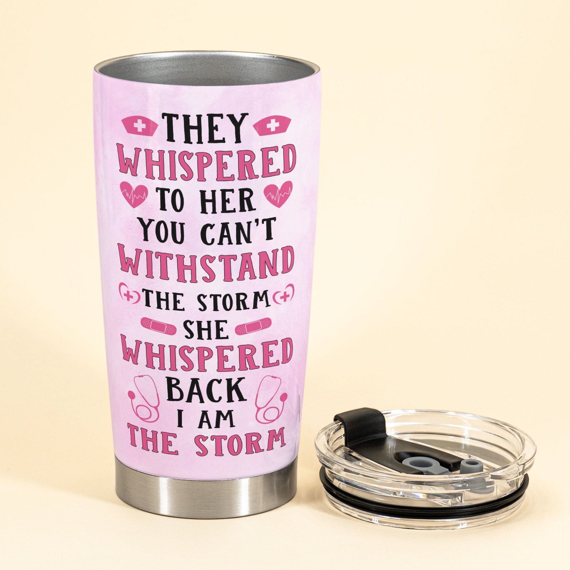 Personalized Nurse Dolls Tumbler - Two Titles Mom And Nurse