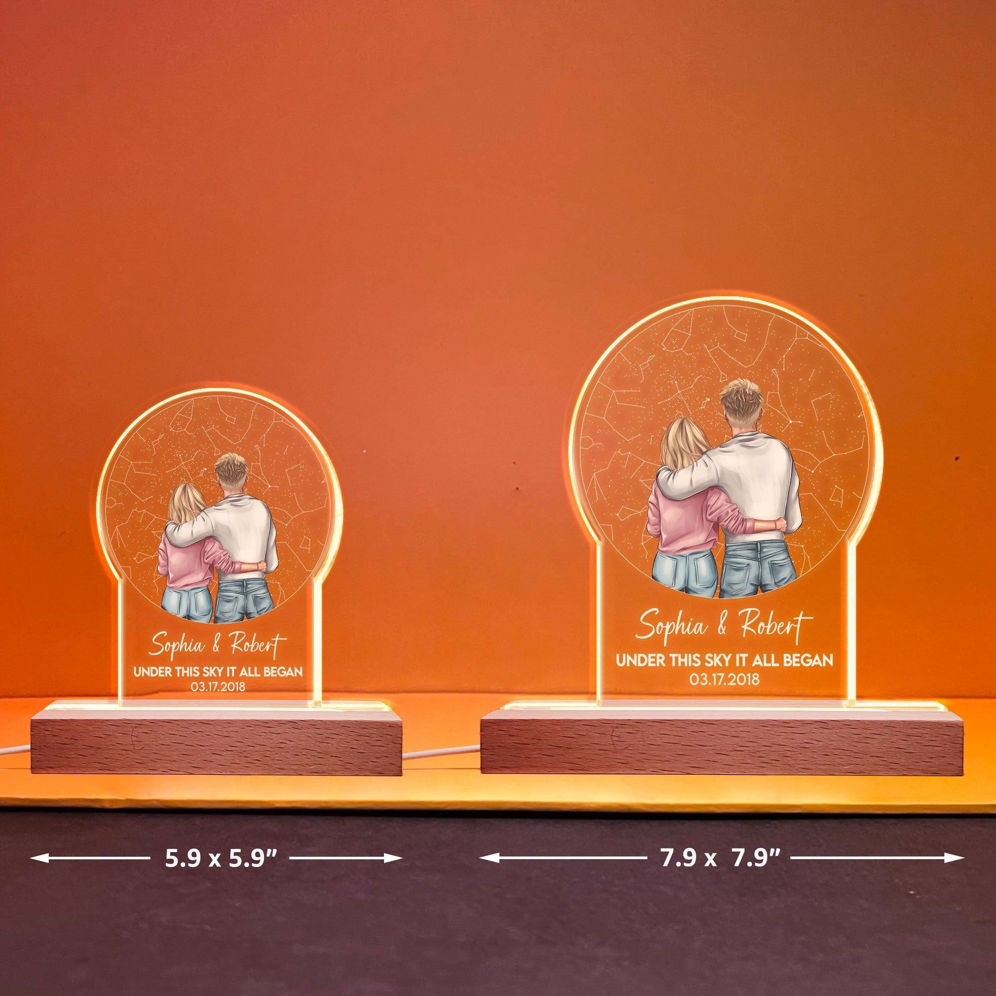 Under This Sky It All Began - Personalized LED Light