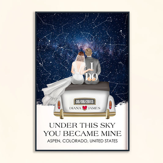 Under This Sky You Became Mine - Personalized Poster