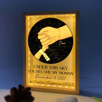 Under This Sky You Became My Mommy 1St Mother's Day - Personalized Frame Light Box