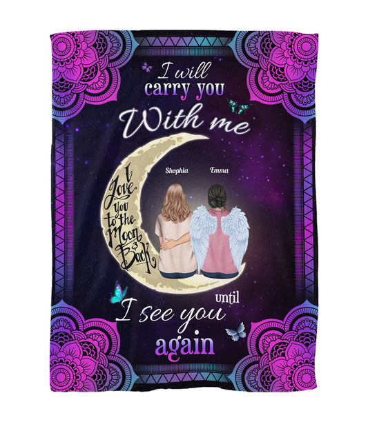 Until I See You Again - Personalized Blanket - Mother's Day Memorial Missing Gift For Daughter - Gift From Aunt, Dad