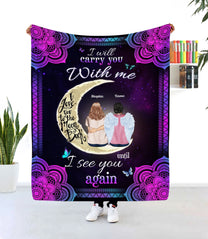 Until I See You Again - Personalized Blanket - Mother's Day Memorial Missing Gift For Daughter - Gift From Aunt, Dad