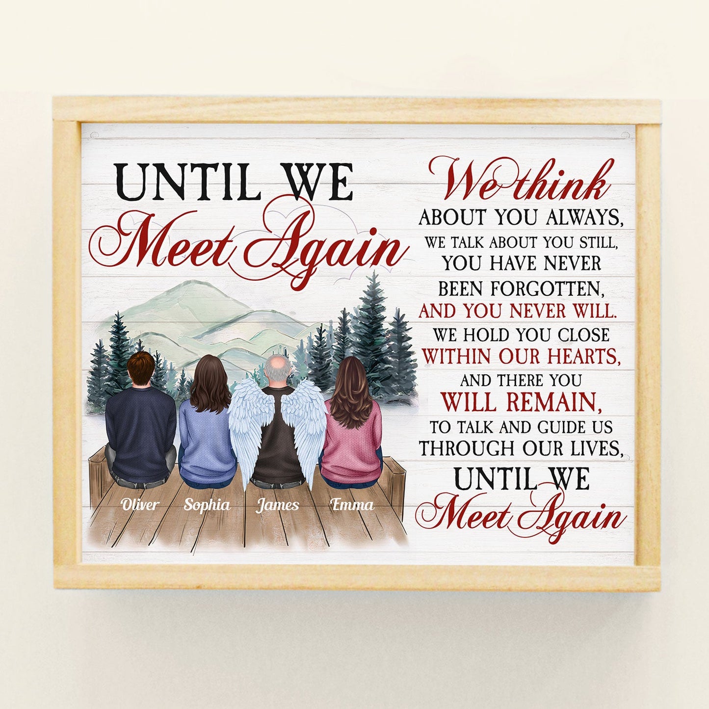 Until We Meet Again - Personalized Poster - Memorial Gift For Family Members - Remembrance Poster/Canvas