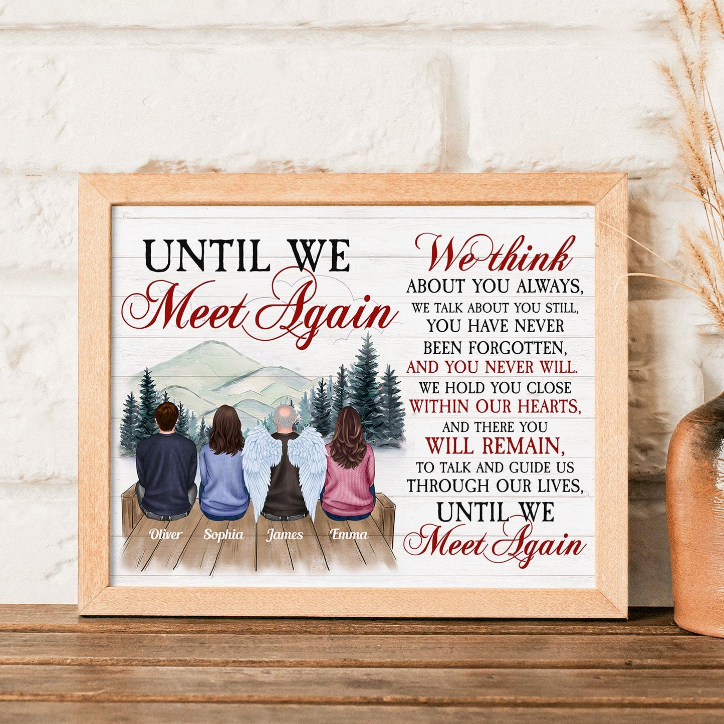 Until We Meet Again - Personalized Poster - Memorial Gift For Family Members - Remembrance Poster/Canvas