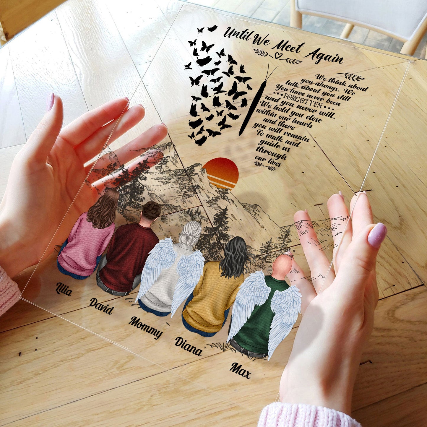 Until We Meet Again Mom - Personalized Acrylic Plaque