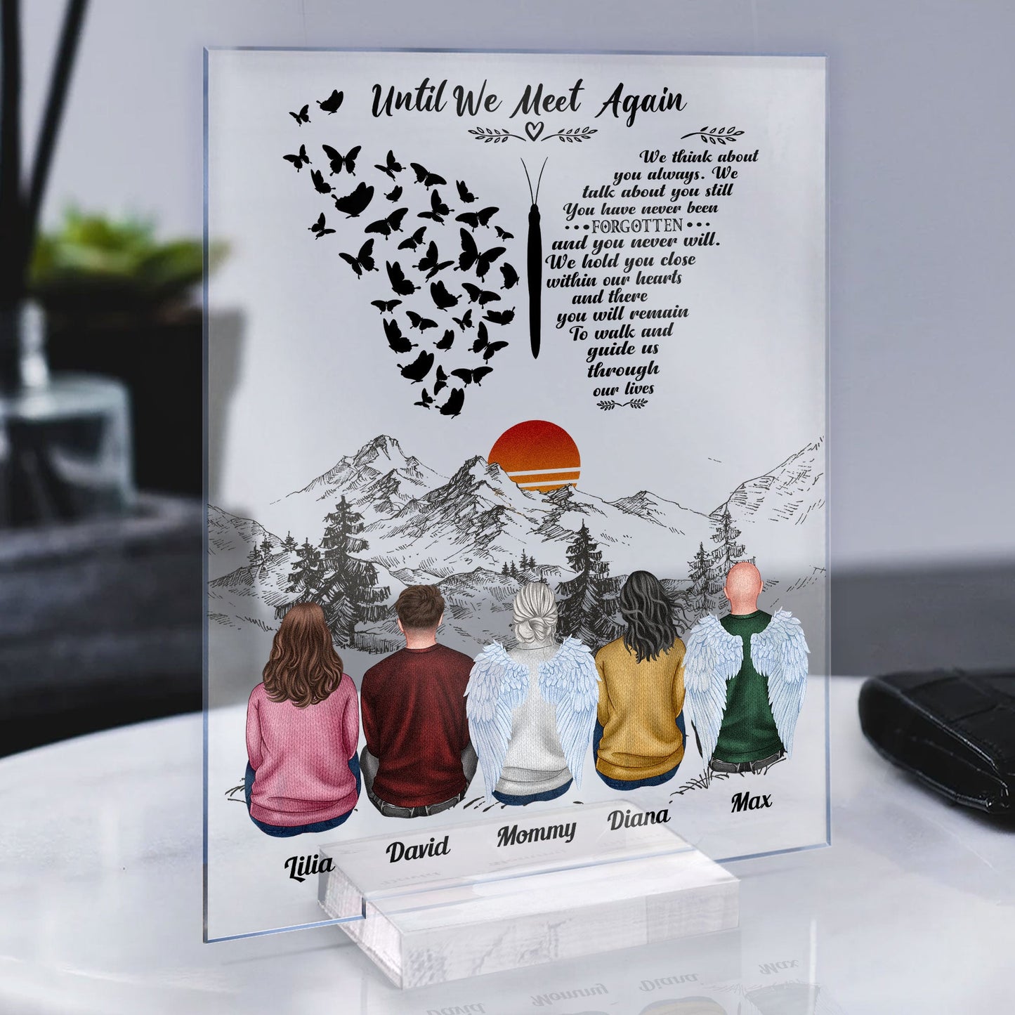 Until We Meet Again Mom - Personalized Acrylic Plaque