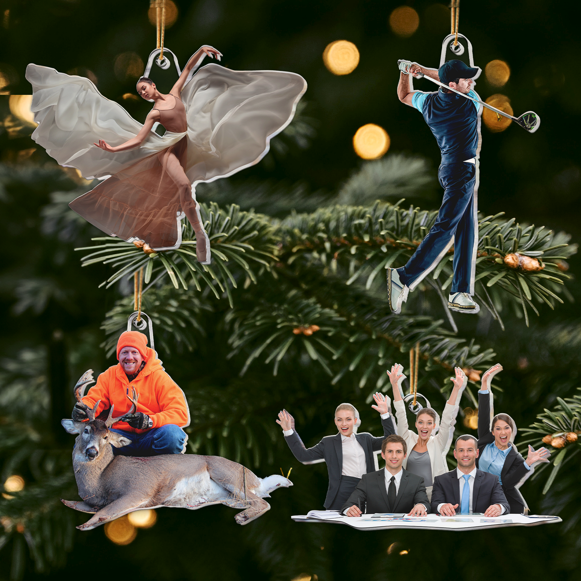 Bird Hunting - Personalized Photo Mica Ornament - Customized Your Photo Ornament - Christmas Gift For Hunting Lovers, Bird Hunters