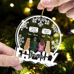 Us & The Fur Babies - Personalized Snow Globe Shaped Acrylic Ornament