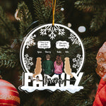 Us & The Fur Babies - Personalized Snow Globe Shaped Acrylic Ornament