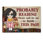Wait For Me To Finish This Page - Personalized Doormat - Birthday Gift Funny Gift Housewarming Gift For Book Lovers