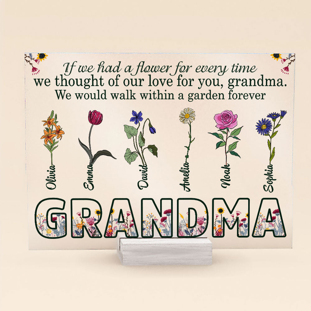 Walk Within A Garden Forever - Personalized Acrylic Plaque