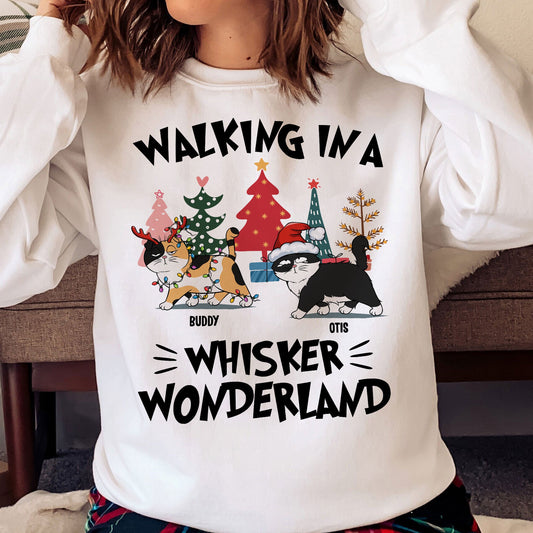 Walking In A Whisker Wonderland - Personalized Shirt