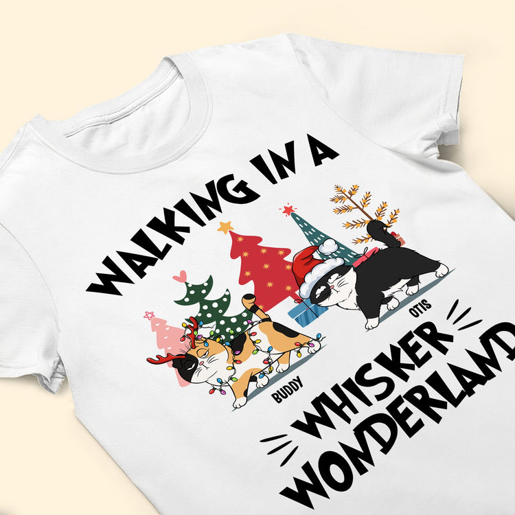 Walking In A Whisker Wonderland - Personalized Shirt