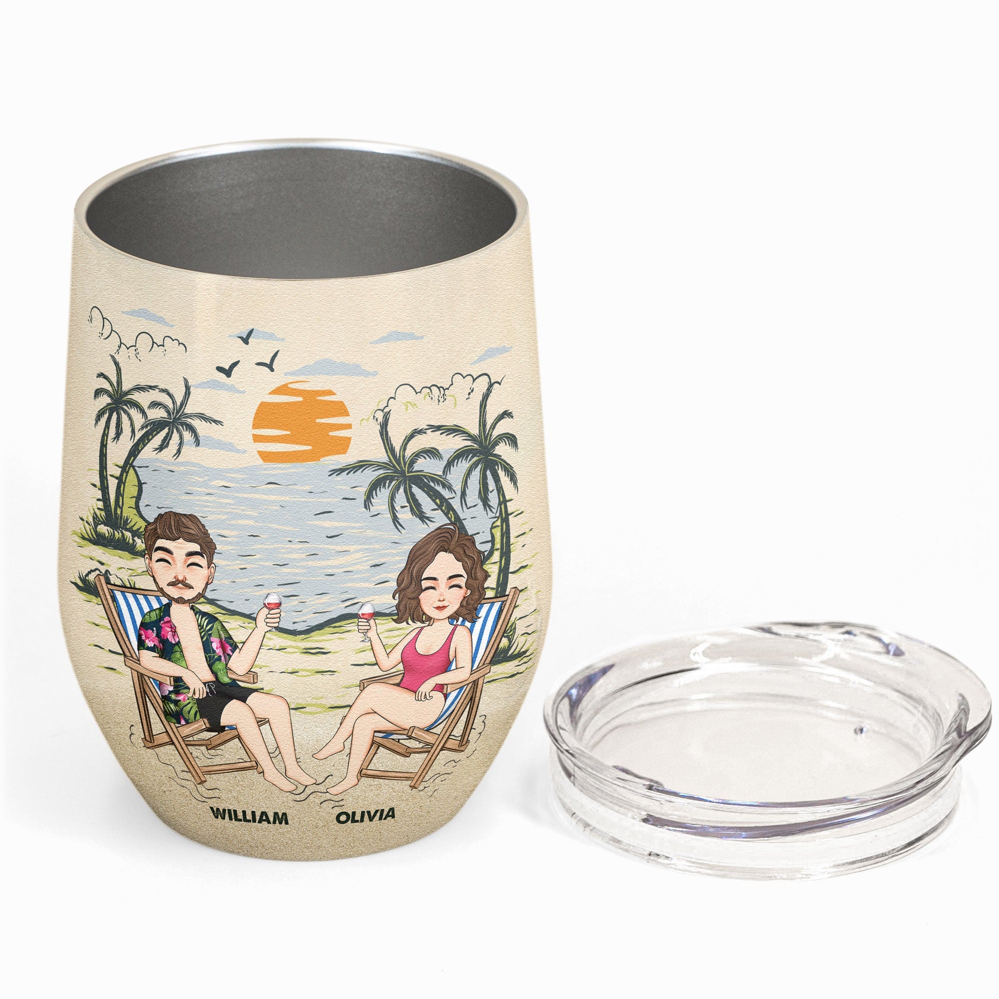 Warning Couples Trip In Progress - Personalized Wine Tumbler – Macorner