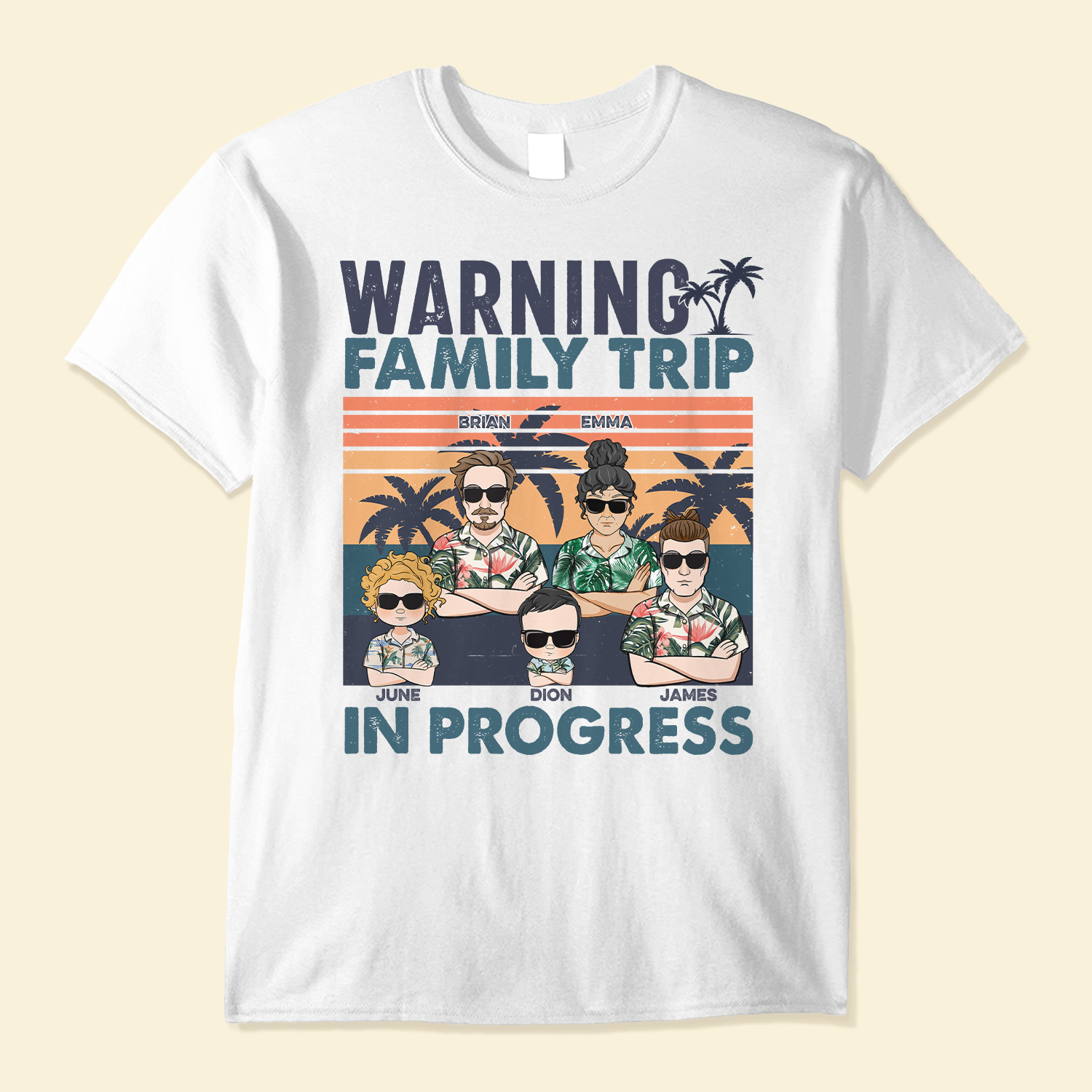 Warning Family Trip In Progress - Personalized Shirt