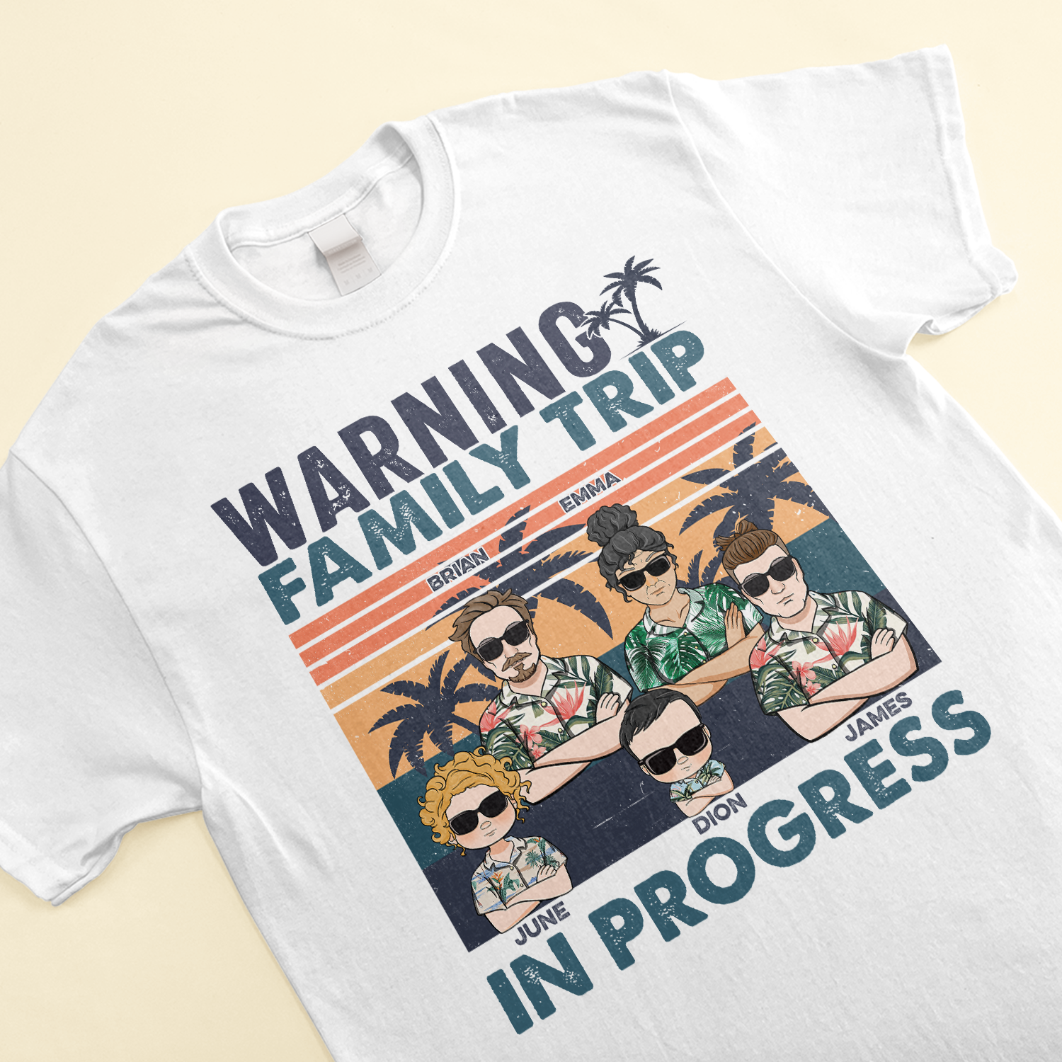 Warning Family Trip In Progress - Personalized Shirt