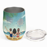 Warning The Girls Are Drinking Again 4th July  - Personalized Wine Tumbler