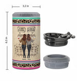 Warning The Girls Are Drinking Again - Personalized Can Cooler - Funny Birthday, Summer Gift For Besties, Sisters, Sistas, Soul Sisters, BFF, Colleagues, Coworkers