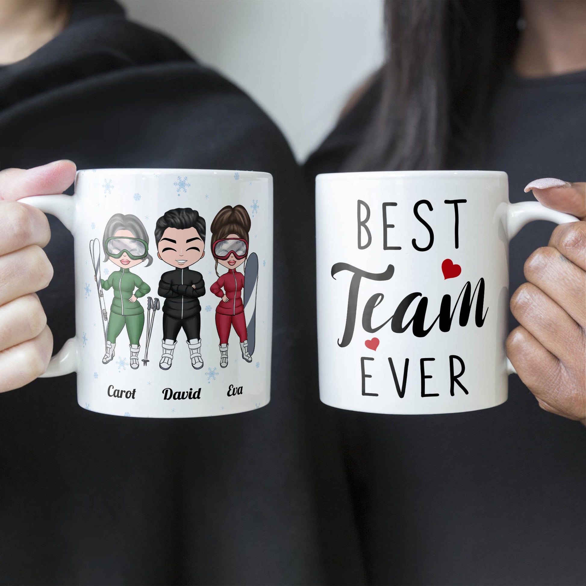We Are A Team - Personalized Mug - Birthday Gift For Best Friends, Skiing Team, Skiing Lovers