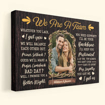 We Are A Team - Personalized Photo Poster/Wrapped Canvas