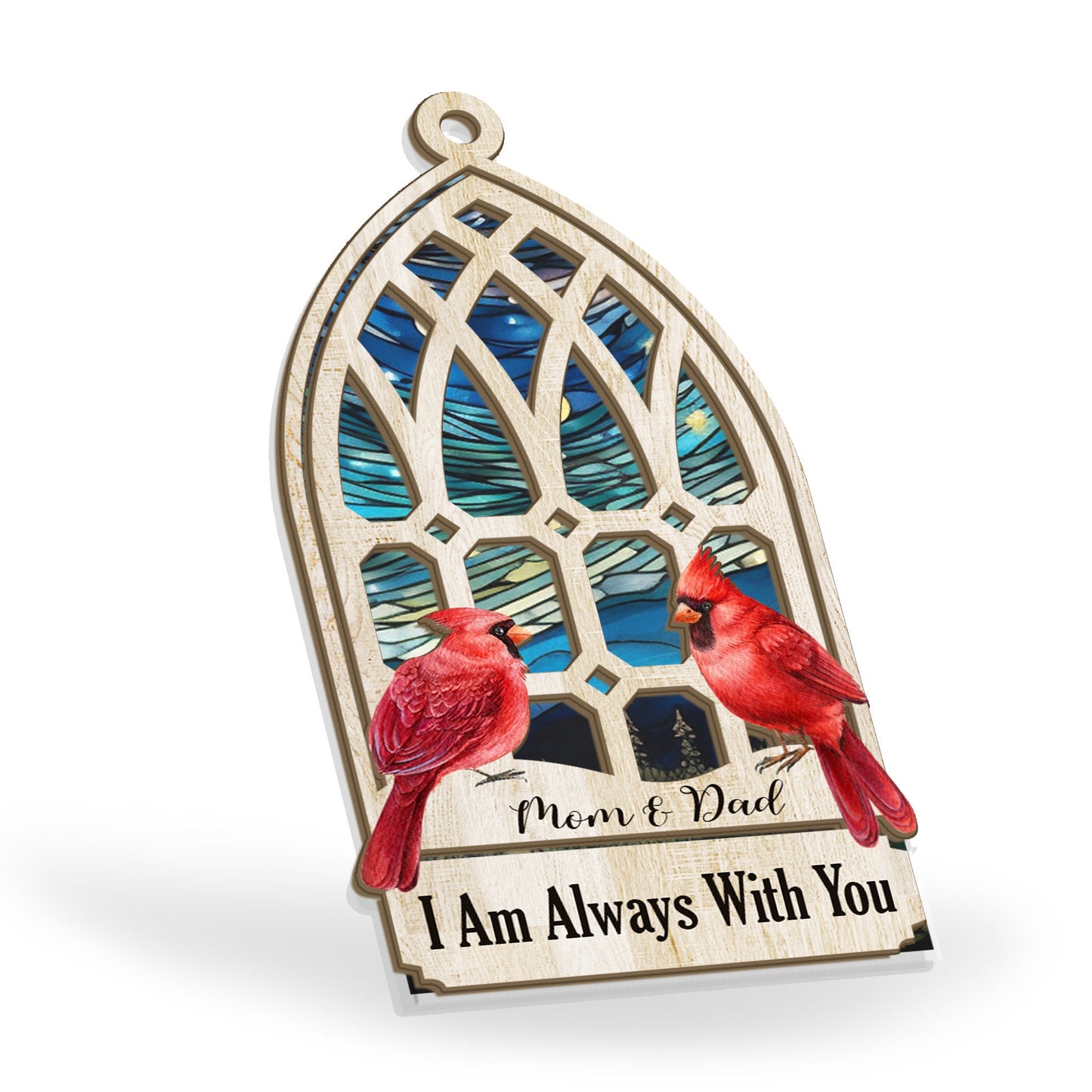 We Are Always With You Memorial Window - Personalized Suncatcher Ornament