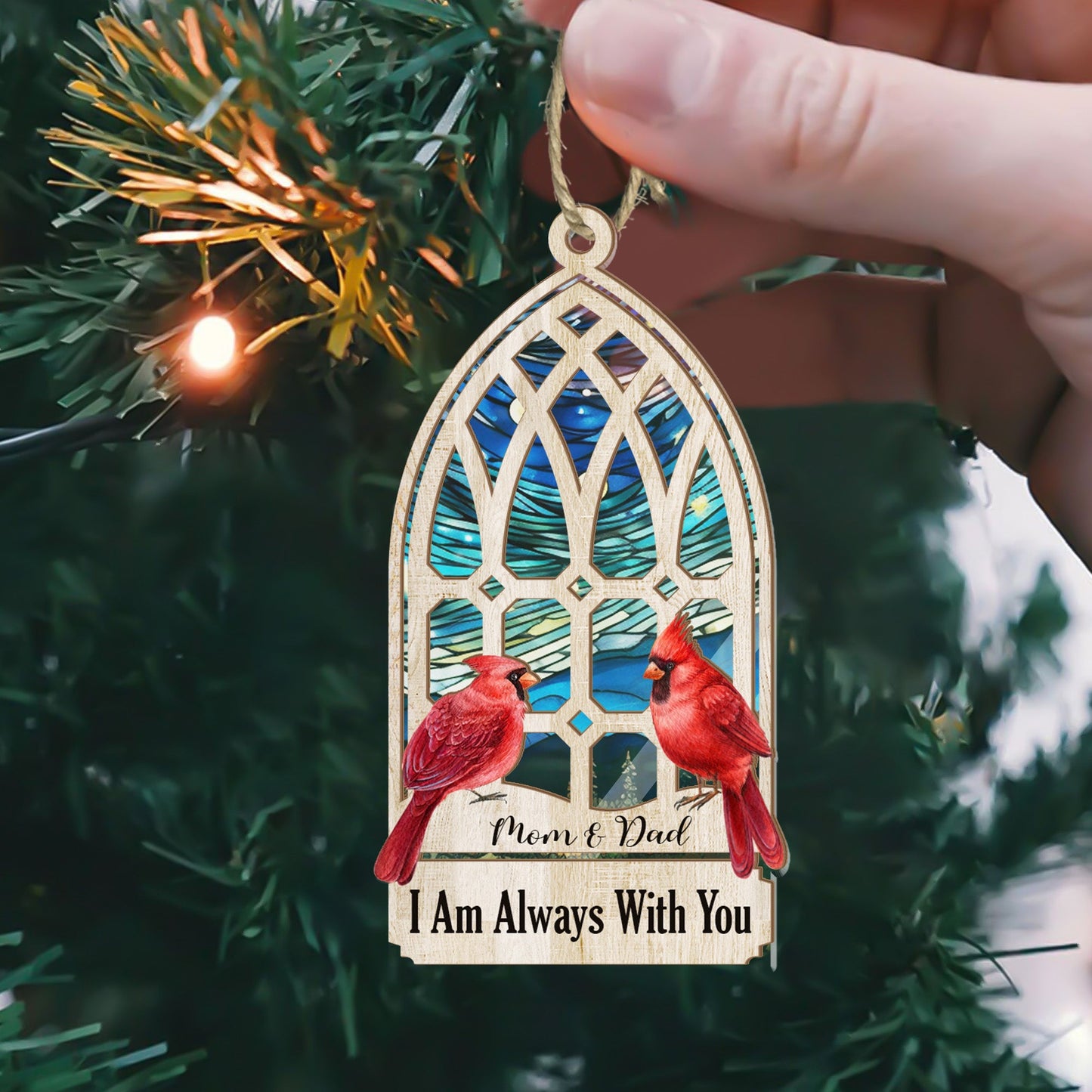 We Are Always With You Memorial Window - Personalized Suncatcher Ornament