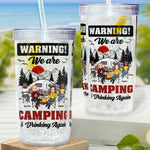 We Are Camping & Drinking Again! - Personalized Acrylic Tumbler With Straw